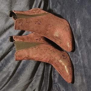DKNY Faux Snake Skin Booties